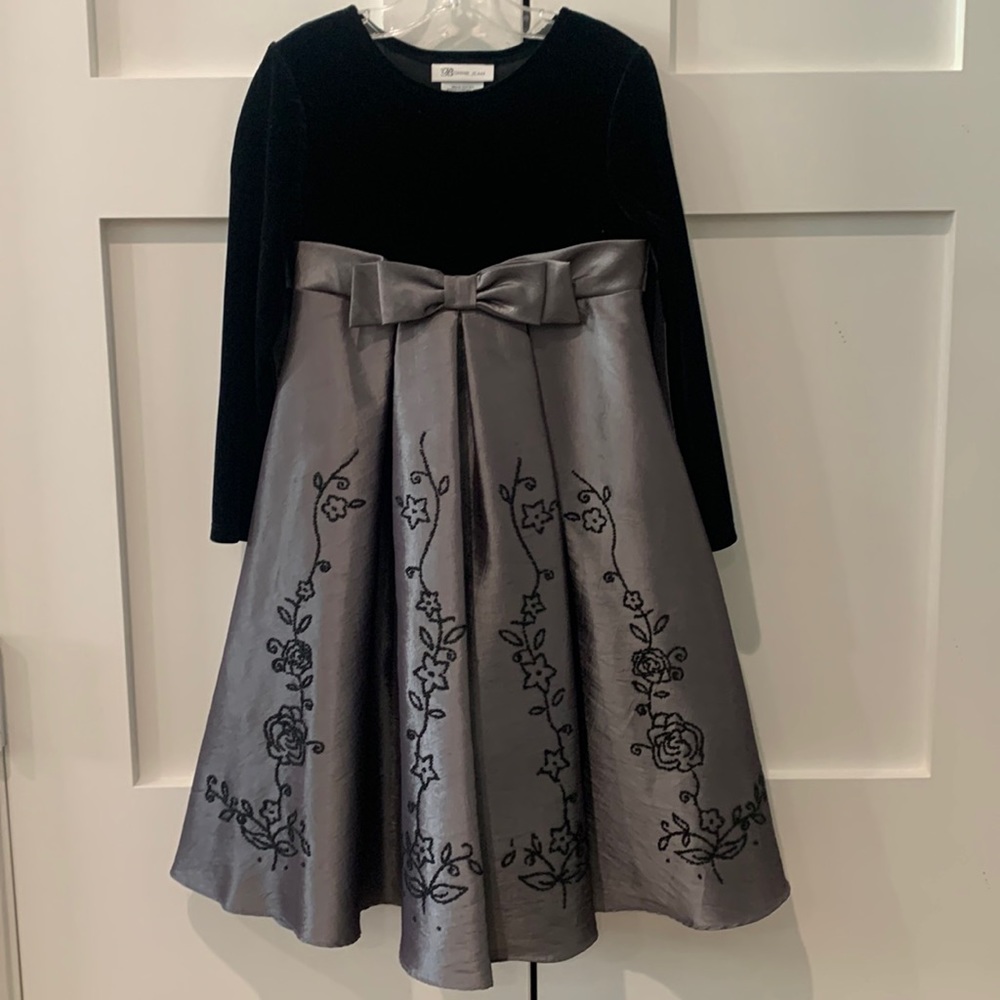 Size 5 Bonnie Jean girl black/gray dress
